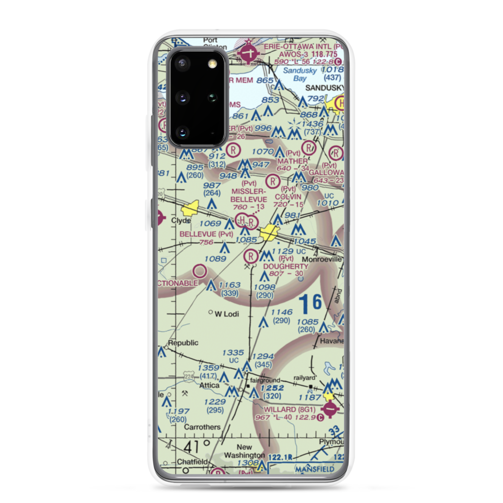 Dougherty Airport (1OH2) VFR Sectional Samsung Case Samsung Galaxy S20 Plus model shown