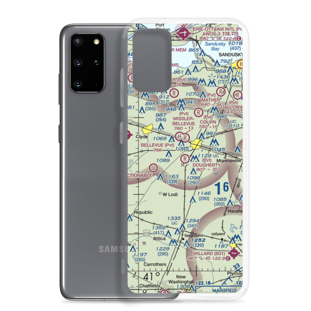 Dougherty Airport (1OH2) VFR Sectional Samsung Case Samsung Galaxy S20 Plus model shown