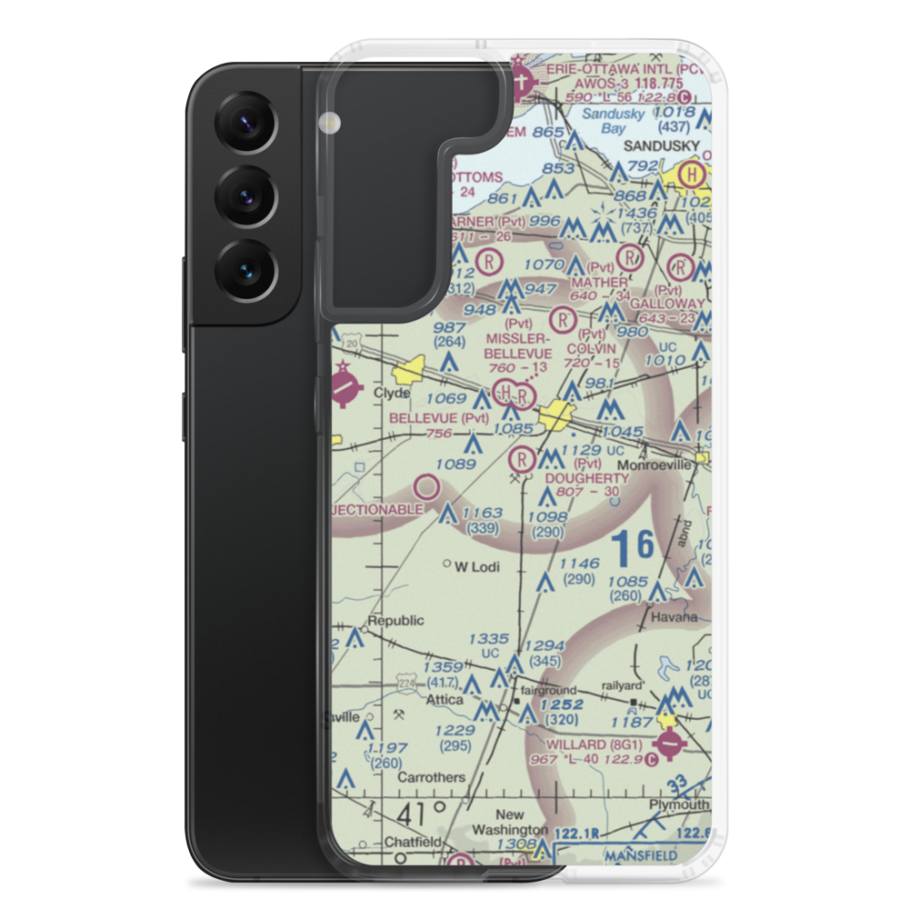 Dougherty Airport (1OH2) VFR Sectional Samsung Case Samsung Galaxy S22 Plus model shown
