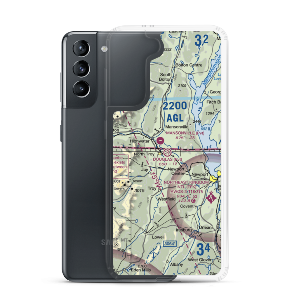 Douglas Field (VT63) VFR Sectional Samsung Case Samsung Galaxy S21 model shown