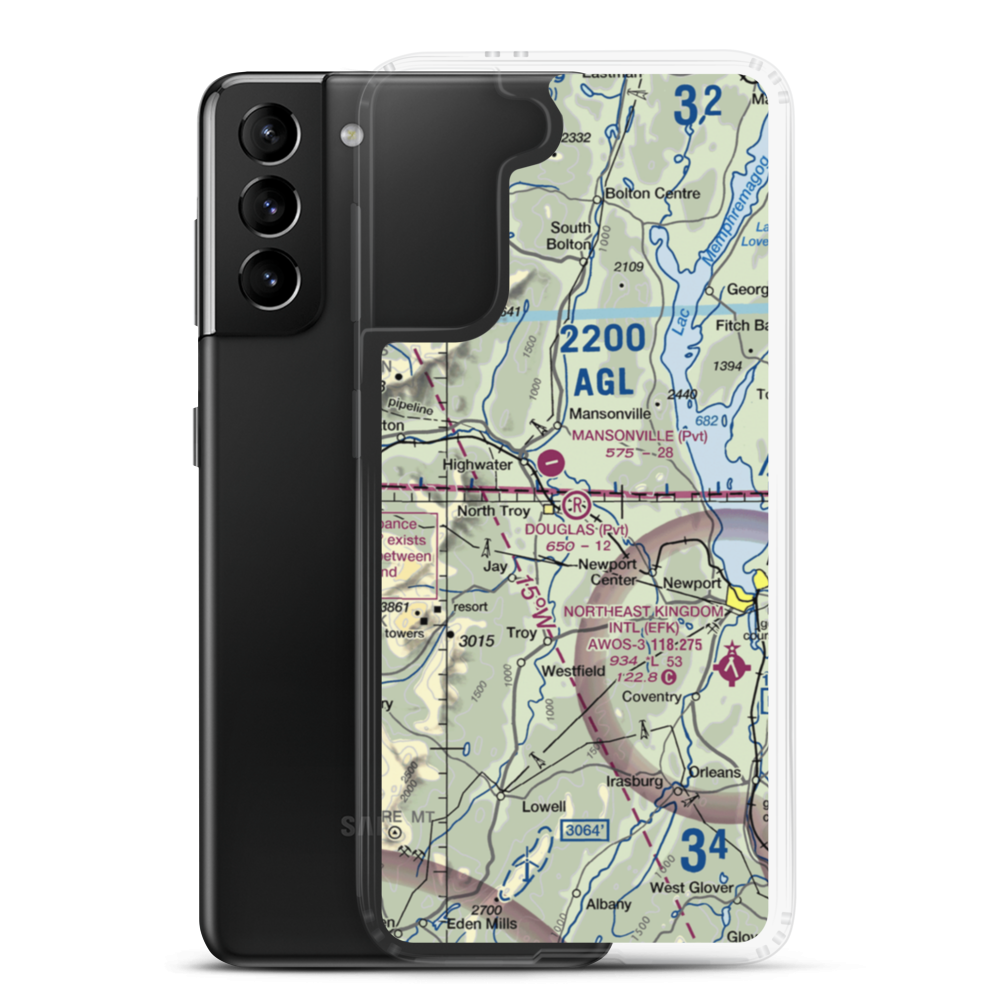 Douglas Field (VT63) VFR Sectional Samsung Case Samsung Galaxy S21 Plus model shown