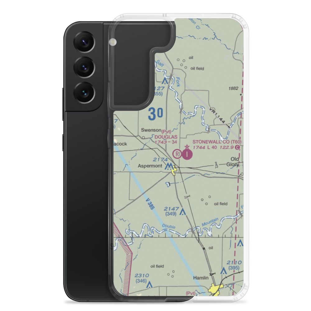Douglas Flying Service Private Airport (6TE8) VFR Sectional Samsung Case Samsung Galaxy S22 Plus model shown