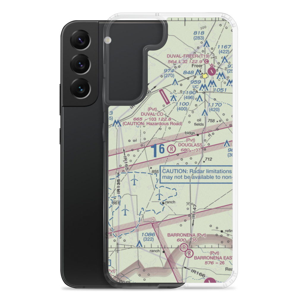 Douglass Ranch Airport (TX56) VFR Sectional Samsung Case Samsung Galaxy S22 Plus model shown