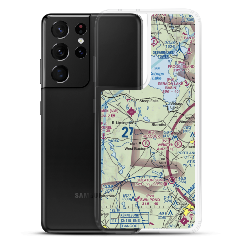 Douglass Seaplane Base (ME51) VFR Sectional Samsung Case Samsung Galaxy S21 Ultra model shown