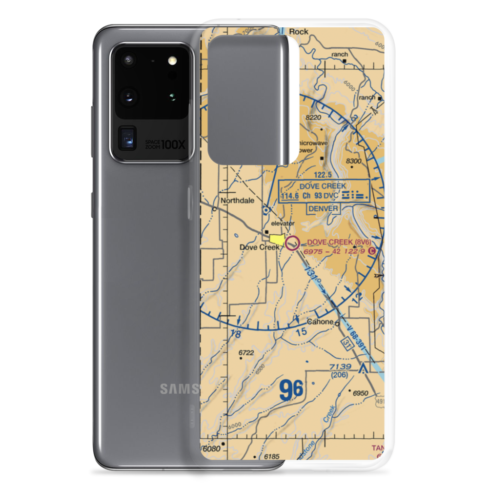 Dove Creek Airport (8V6) VFR Sectional Samsung Case Samsung Galaxy S20 Ultra model shown