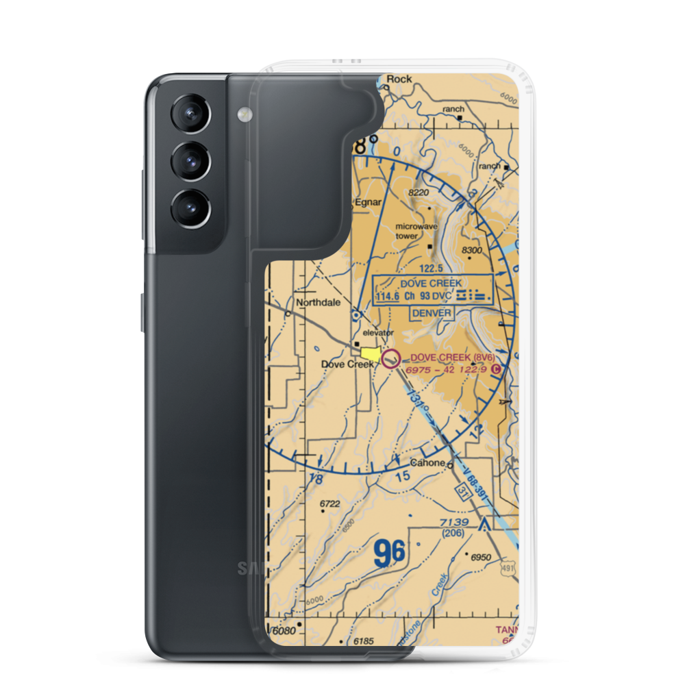 Dove Creek Airport (8V6) VFR Sectional Samsung Case Samsung Galaxy S21 model shown