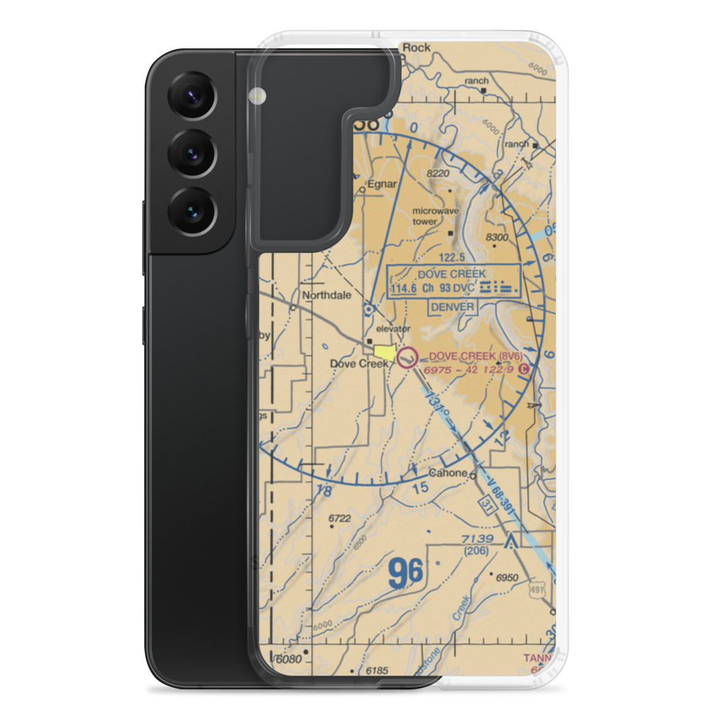 Dove Creek Airport (8V6) VFR Sectional Samsung Case Samsung Galaxy S22 Plus model shown