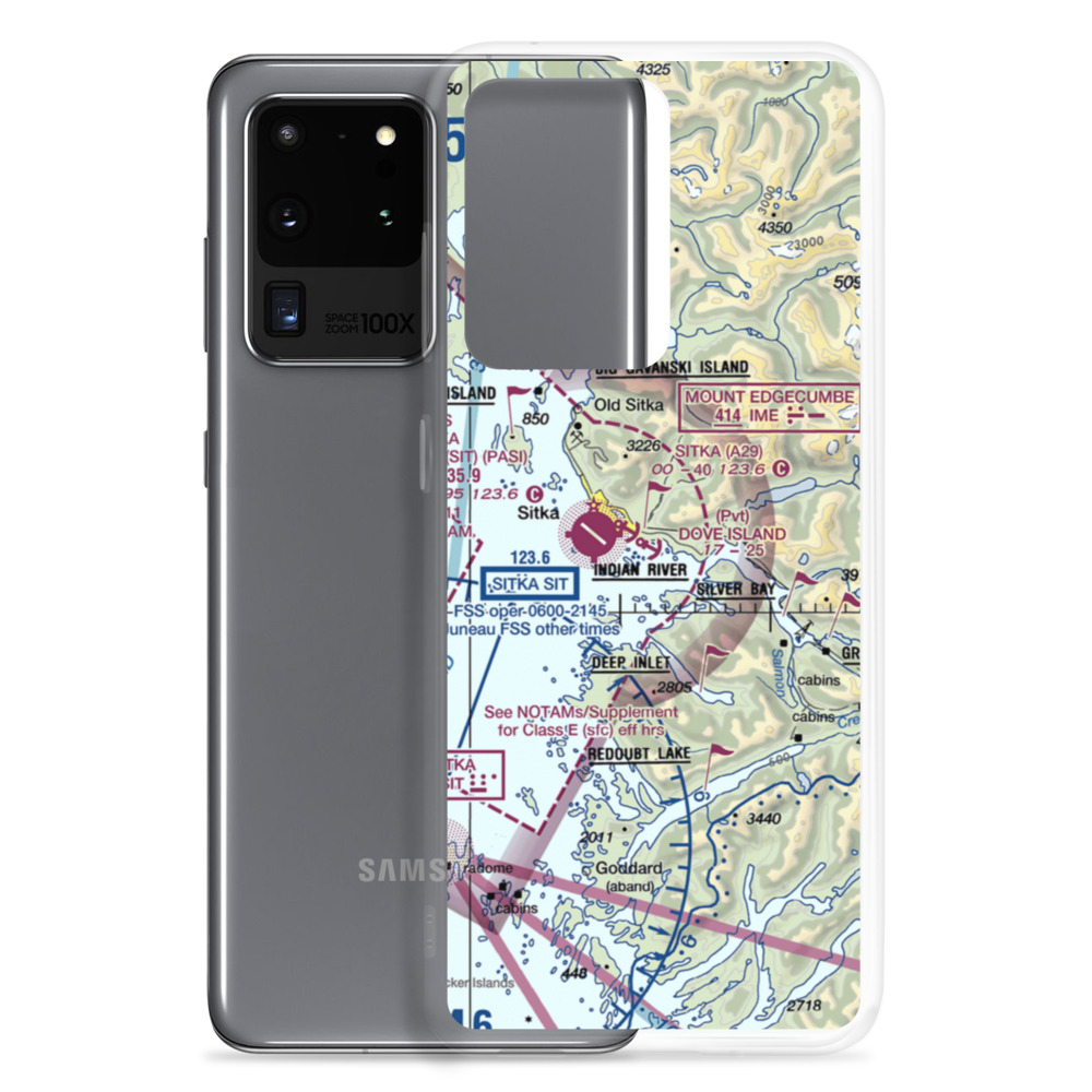 Dove Island Lodge Seaplane Base (AA12) VFR Sectional Samsung Case Samsung Galaxy S20 Ultra model shown