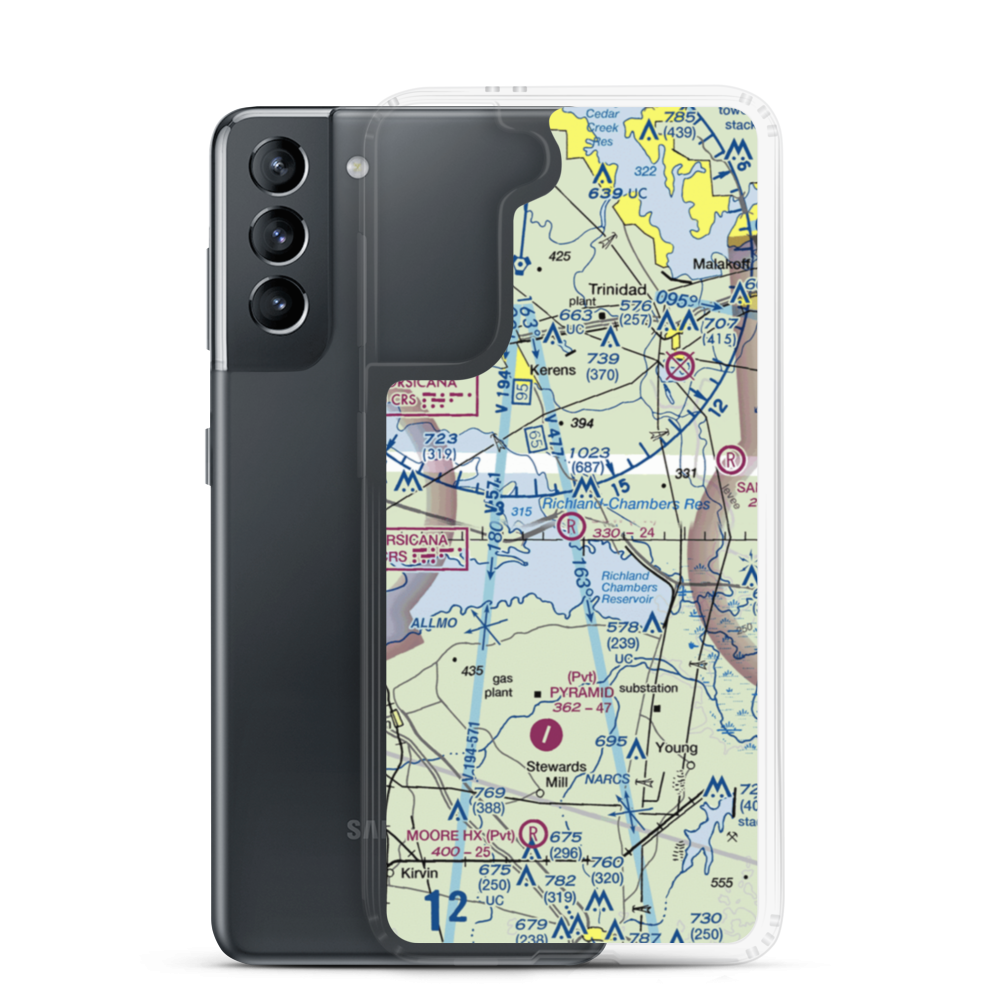 Dow Ranch Airport (63TX) VFR Sectional Samsung Case Samsung Galaxy S21 model shown