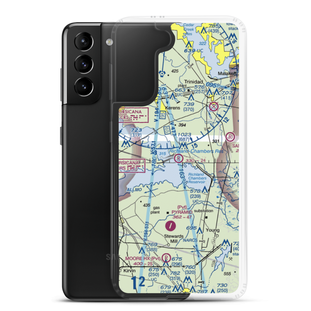 Dow Ranch Airport (63TX) VFR Sectional Samsung Case Samsung Galaxy S21 Plus model shown