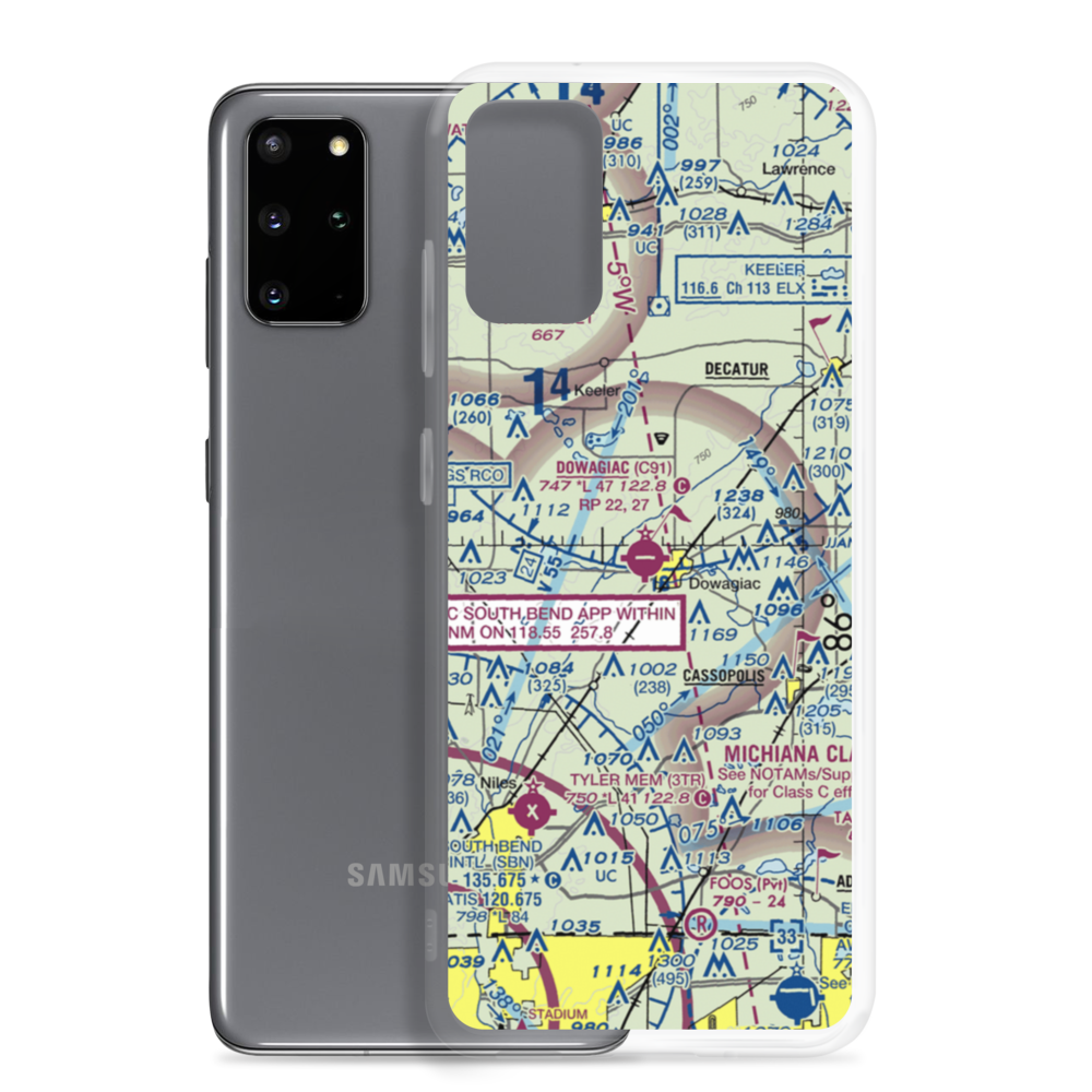 Dowagiac Municipal Airport (C91) VFR Sectional Samsung Case Samsung Galaxy S20 Plus model shown