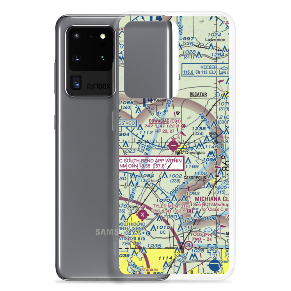Dowagiac Municipal Airport (C91) VFR Sectional Samsung Case Samsung Galaxy S20 Ultra model shown