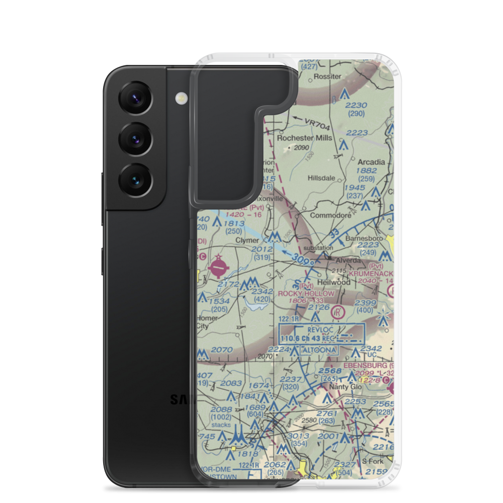 Downes Airport (PS39) VFR Sectional Samsung Case Samsung Galaxy S22 model shown