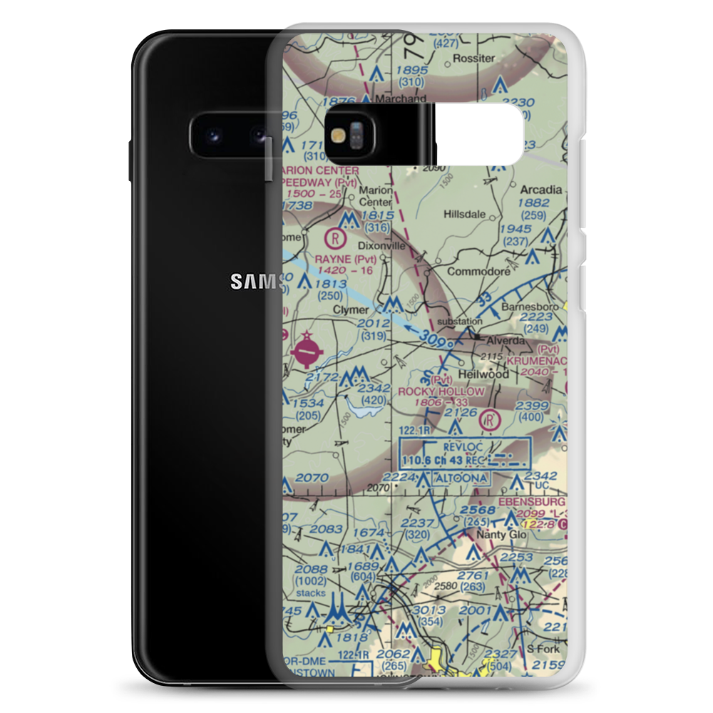Downes Airport (PS39) VFR Sectional Samsung Case Samsung Galaxy S10+ model shown