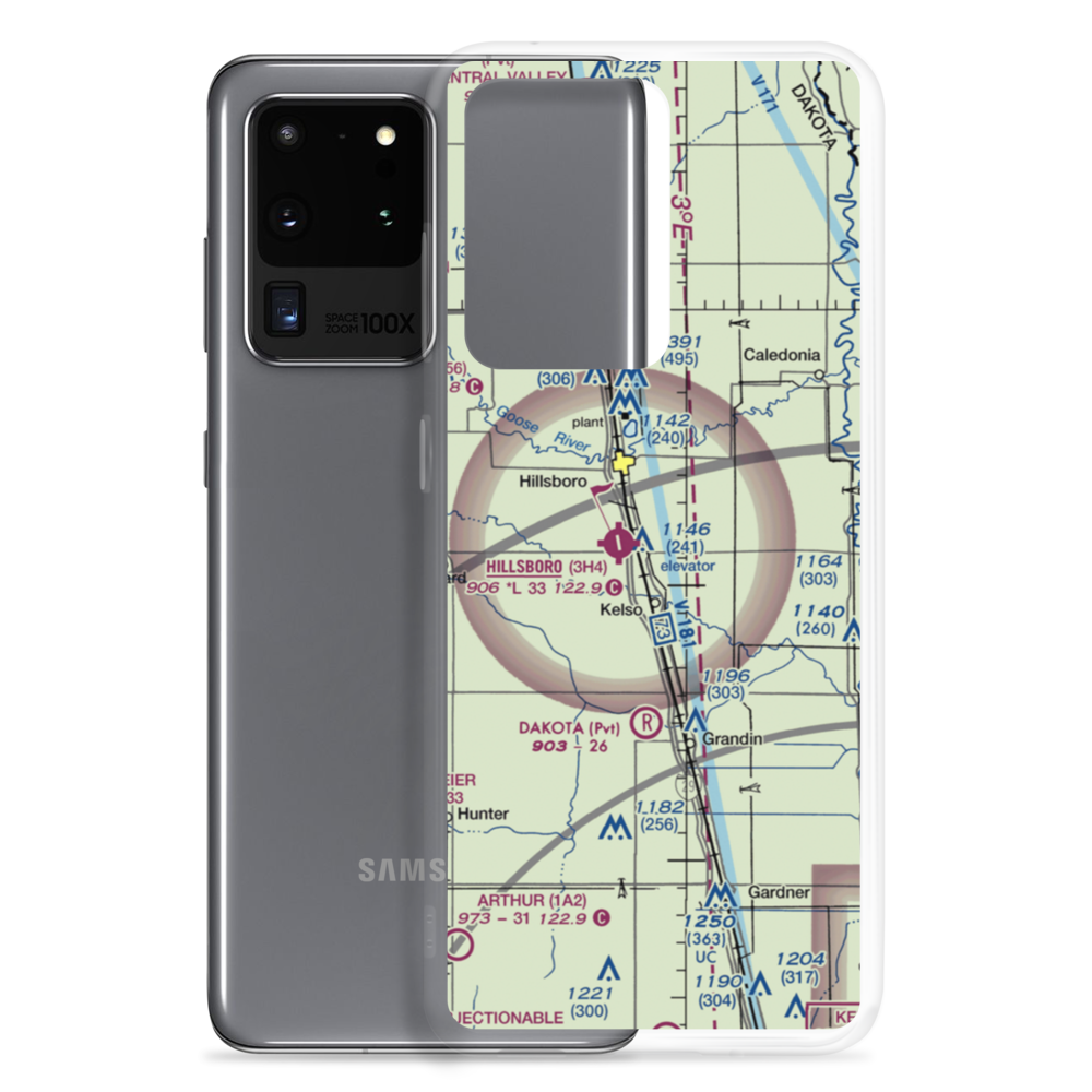 Downs Farm Private Airport (7NA0) VFR Sectional Samsung Case Samsung Galaxy S20 Ultra model shown
