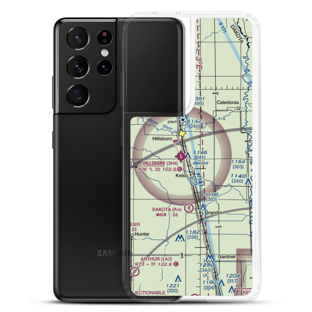 Downs Farm Private Airport (7NA0) VFR Sectional Samsung Case Samsung Galaxy S21 Ultra model shown