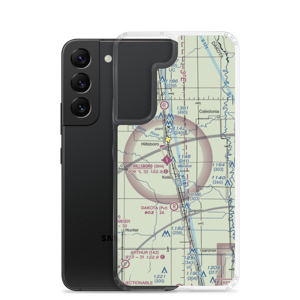Downs Farm Private Airport (7NA0) VFR Sectional Samsung Case Samsung Galaxy S22 model shown