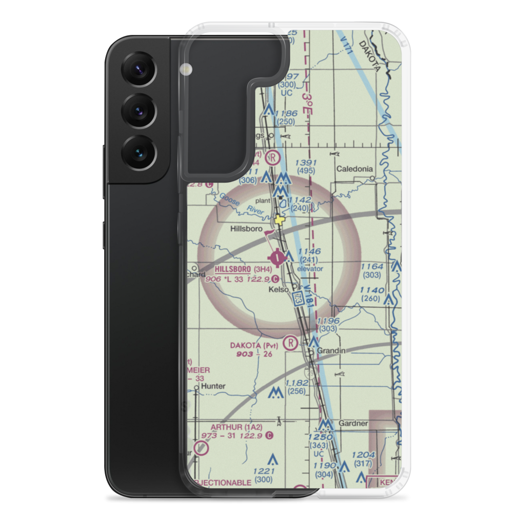 Downs Farm Private Airport (7NA0) VFR Sectional Samsung Case Samsung Galaxy S22 Plus model shown
