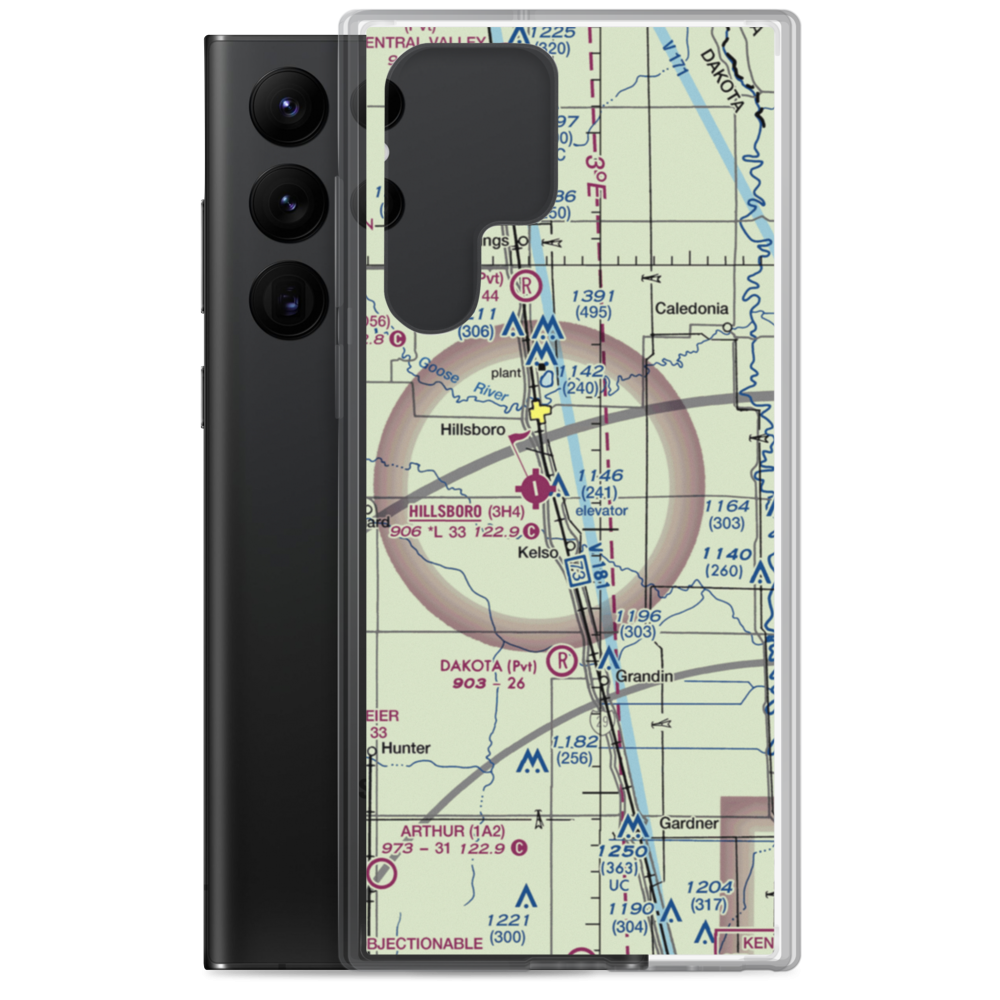 Downs Farm Private Airport (7NA0) VFR Sectional Samsung Case Samsung Galaxy S22 Ultra model shown