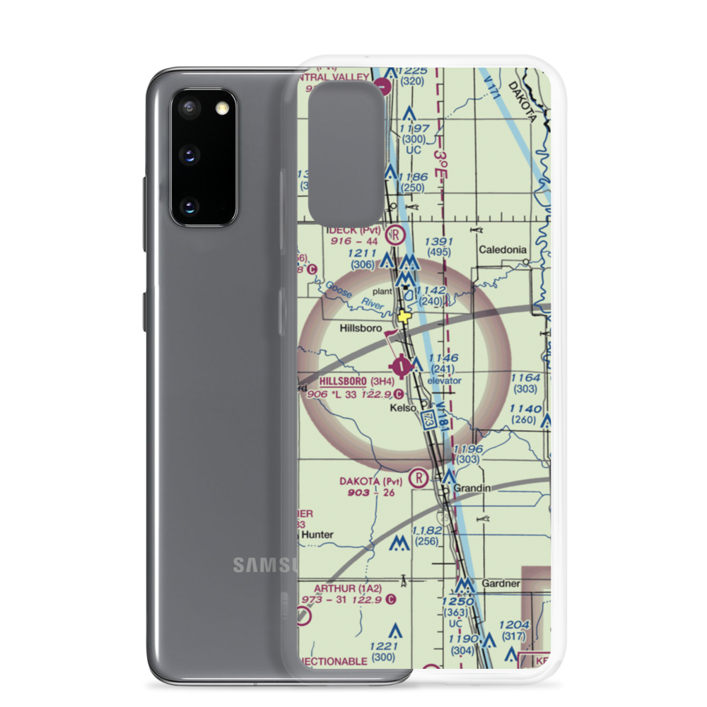 Downs Farm Private Airport (7NA0) VFR Sectional Samsung Case Samsung Galaxy S20 model shown