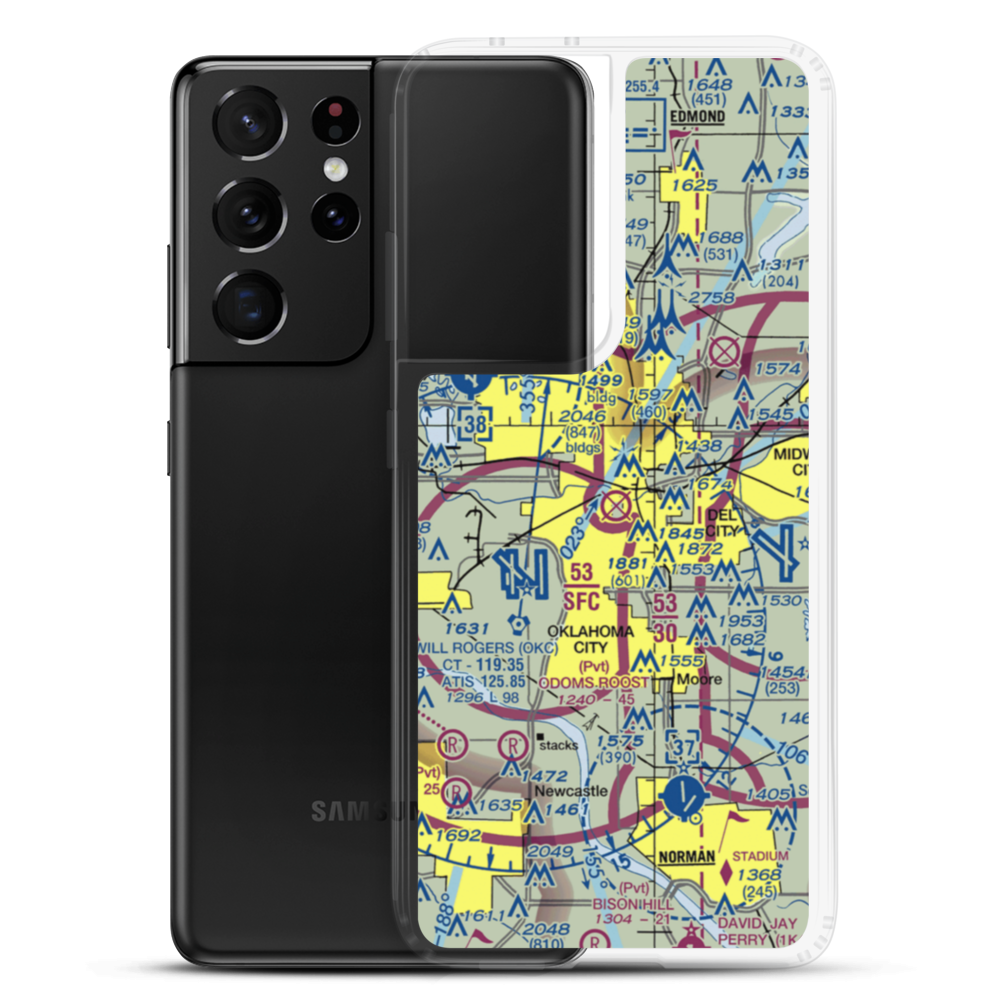 Downtown Airpark (DWN) VFR Sectional Samsung Case Samsung Galaxy S21 Ultra model shown