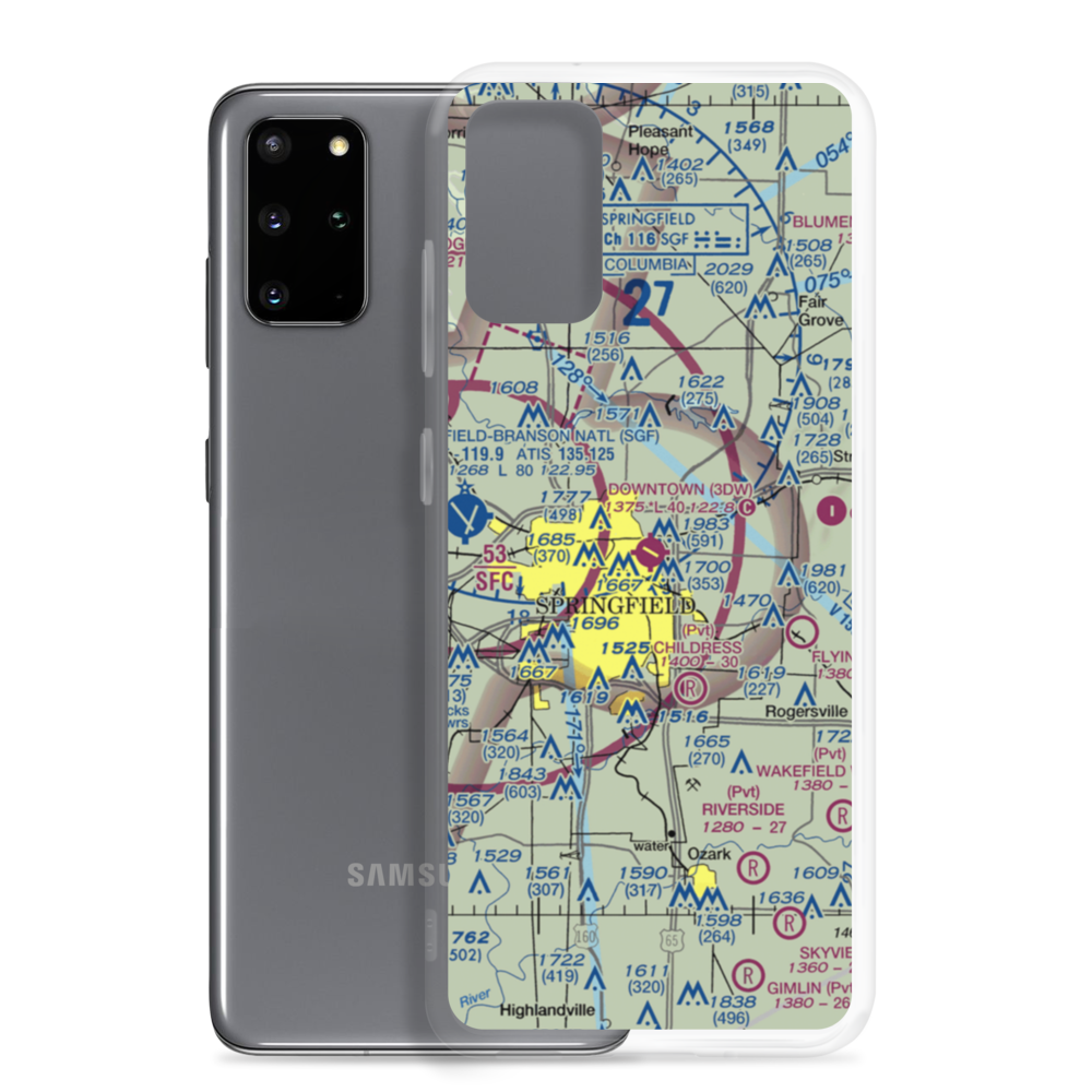 Downtown Airport (3DW) VFR Sectional Samsung Case Samsung Galaxy S20 Plus model shown