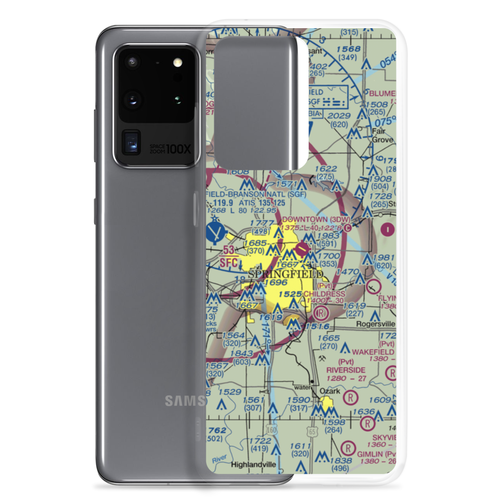 Downtown Airport (3DW) VFR Sectional Samsung Case Samsung Galaxy S20 Ultra model shown