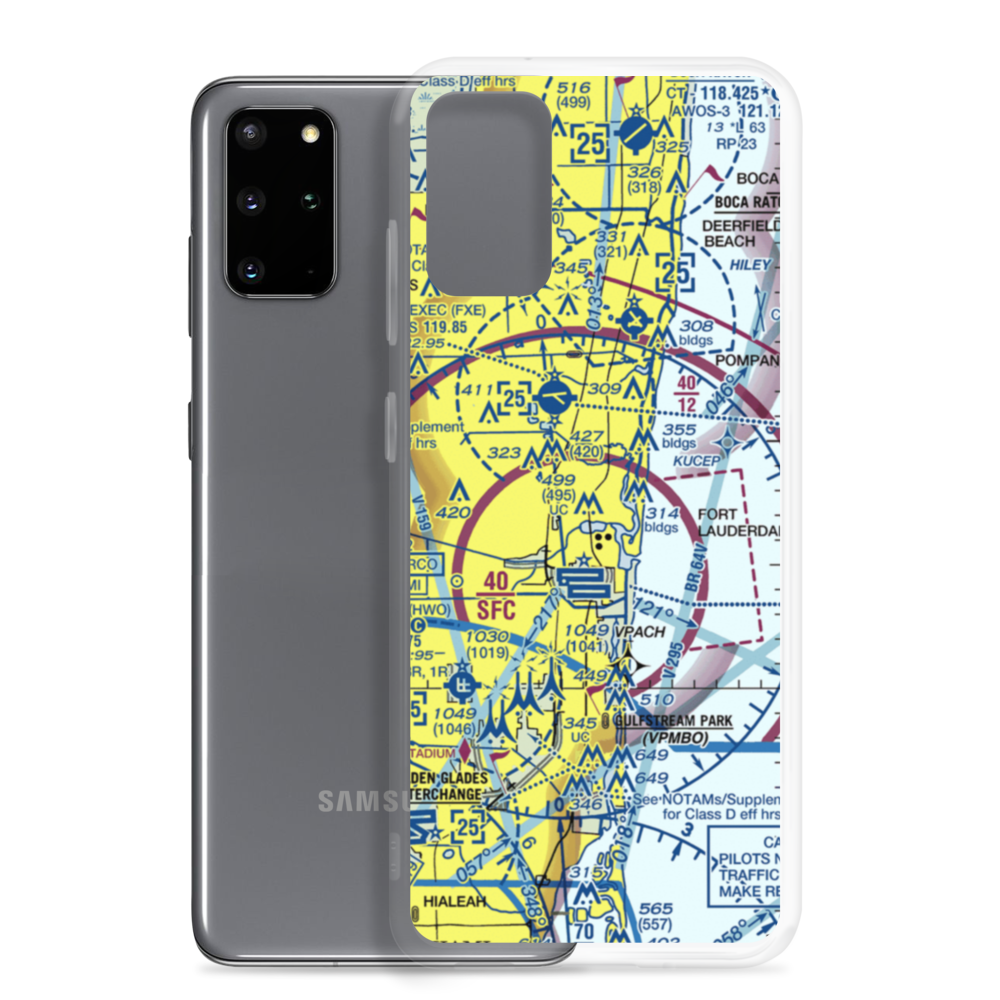 Downtown Fort Lauderdale Heliport (DT1) VFR Sectional Samsung Case Samsung Galaxy S20 Plus model shown