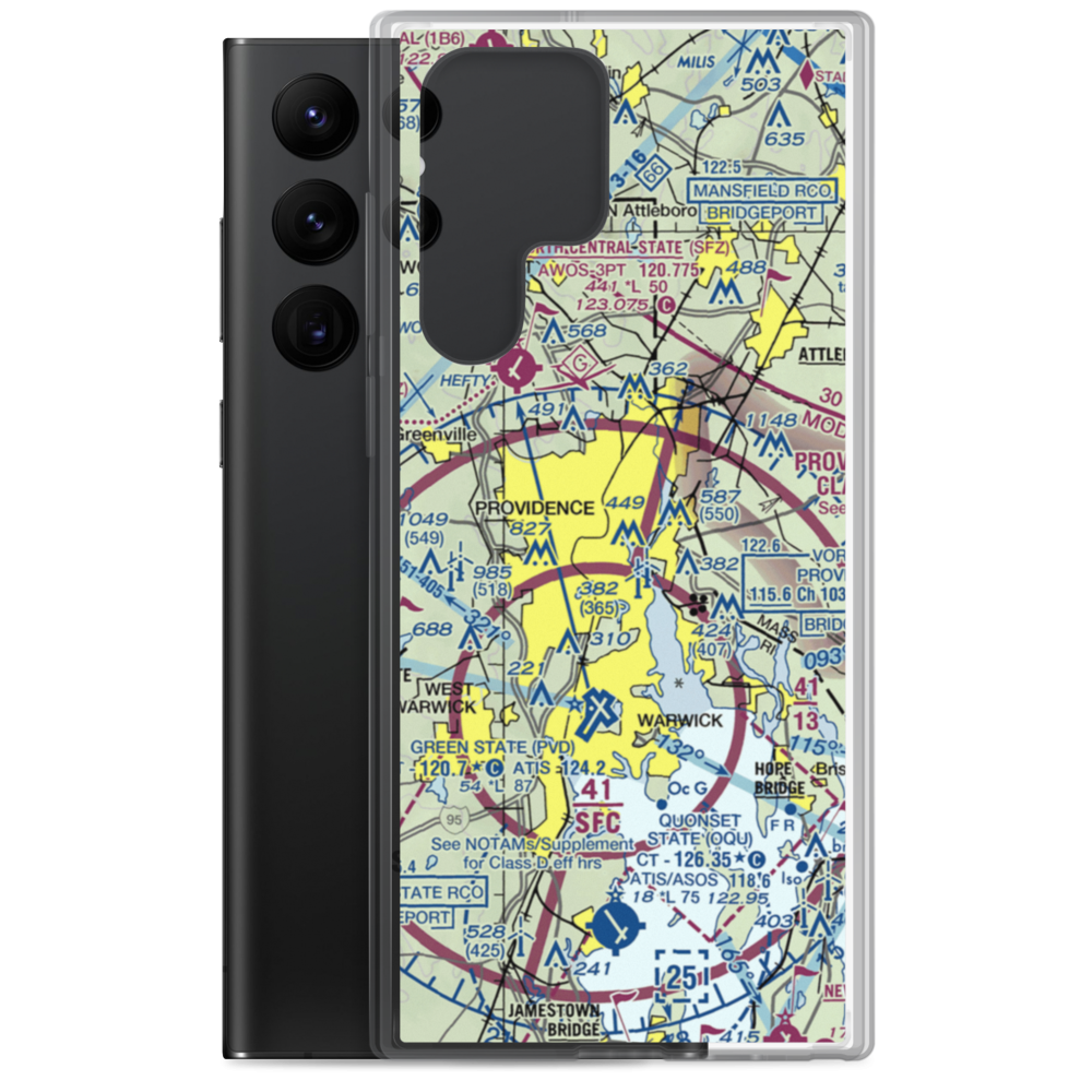 Downtown Providence Helistop (RI9) VFR Sectional Samsung Case Samsung Galaxy S22 Ultra model shown