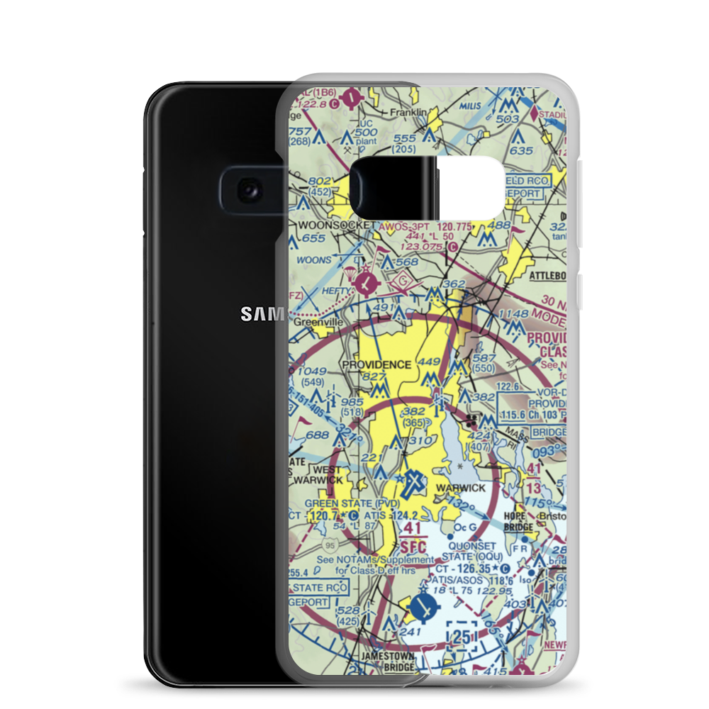 Downtown Providence Helistop (RI9) VFR Sectional Samsung Case Samsung Galaxy S10e model shown