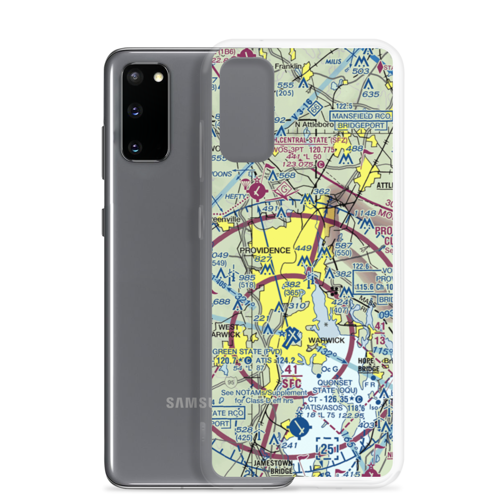 Downtown Providence Helistop (RI9) VFR Sectional Samsung Case Samsung Galaxy S20 model shown
