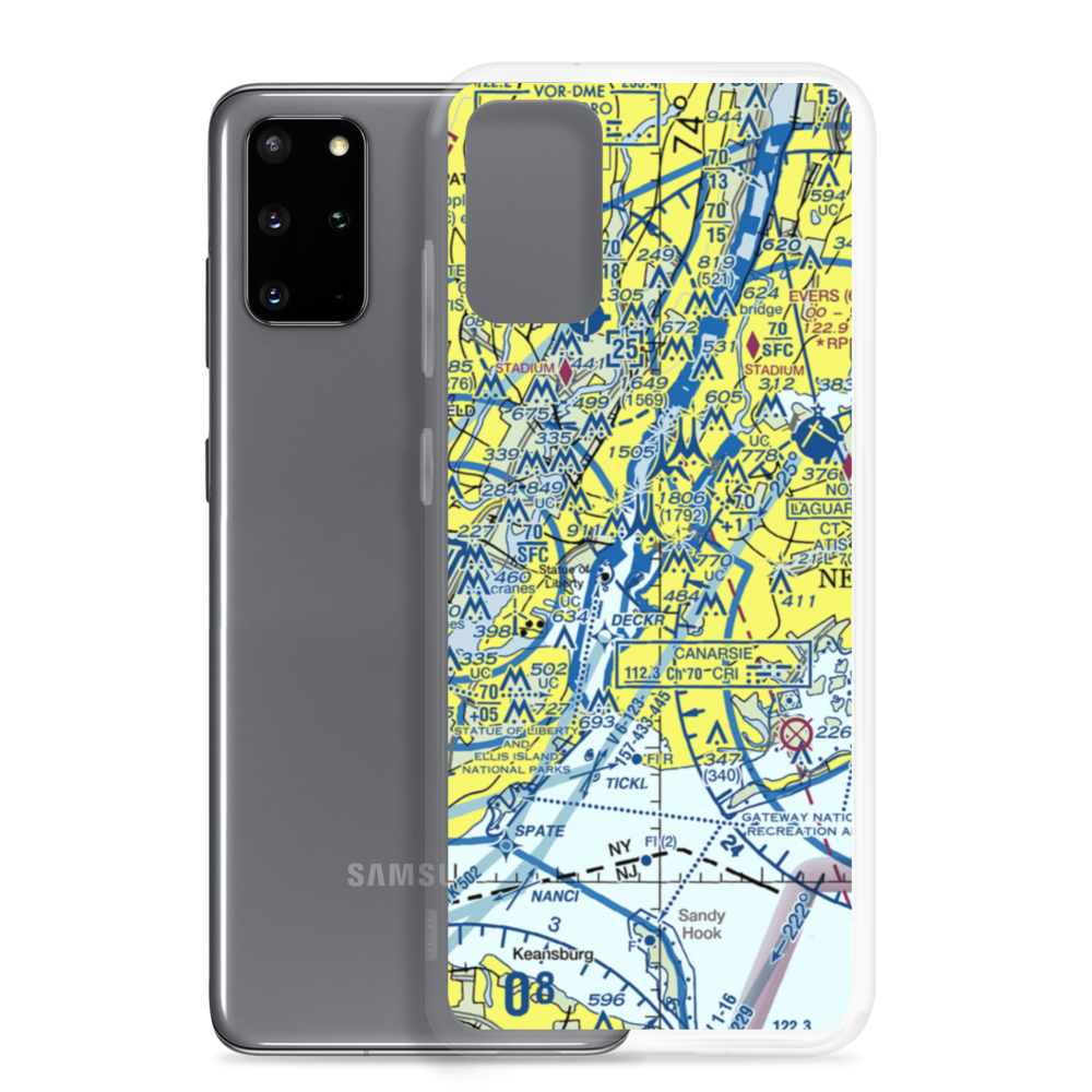 Downtown-Manhattan/Wall St Heliport (JRB) VFR Sectional Samsung Case Samsung Galaxy S20 Plus model shown