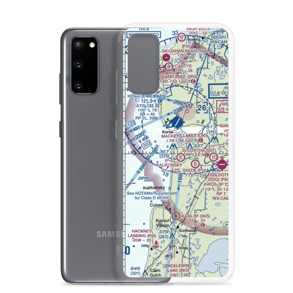 Doyle Estates Airport (30AK) VFR Sectional Samsung Case Samsung Galaxy S20 model shown