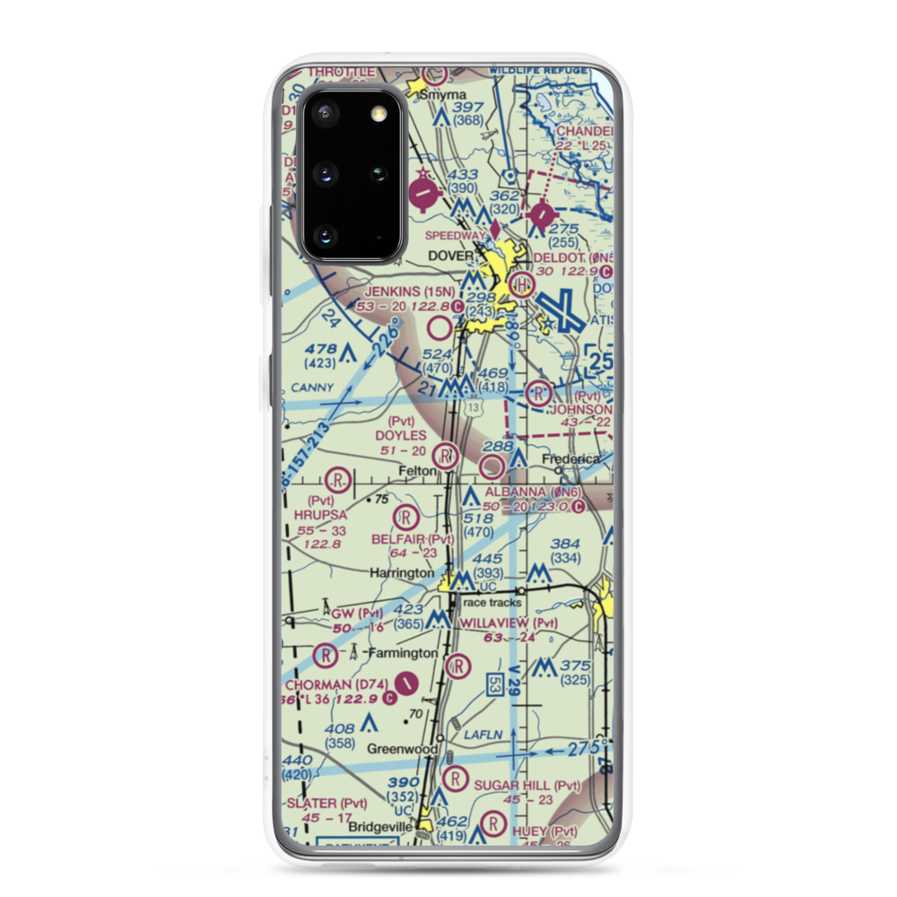 Doyle's Airport (DE00) VFR Sectional Samsung Case Samsung Galaxy S20 Plus model shown