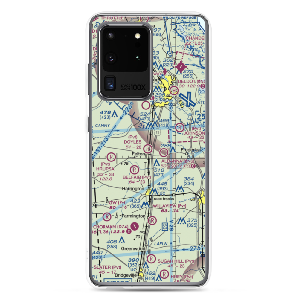 Doyle's Airport (DE00) VFR Sectional Samsung Case Samsung Galaxy S20 Ultra model shown