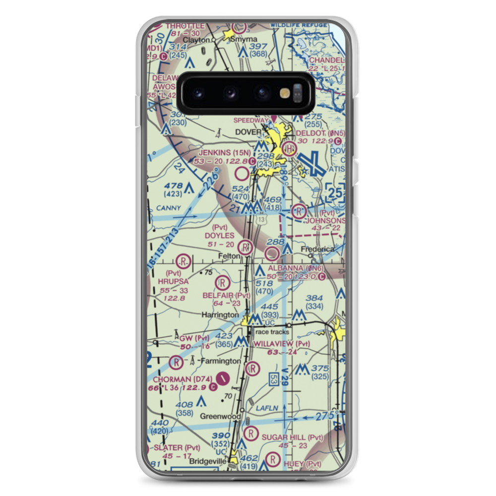 Doyle's Airport (DE00) VFR Sectional Samsung Case Samsung Galaxy S10+ model shown