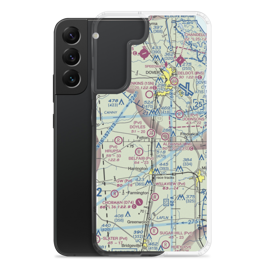 Doyle's Airport (DE00) VFR Sectional Samsung Case Samsung Galaxy S22 Plus model shown