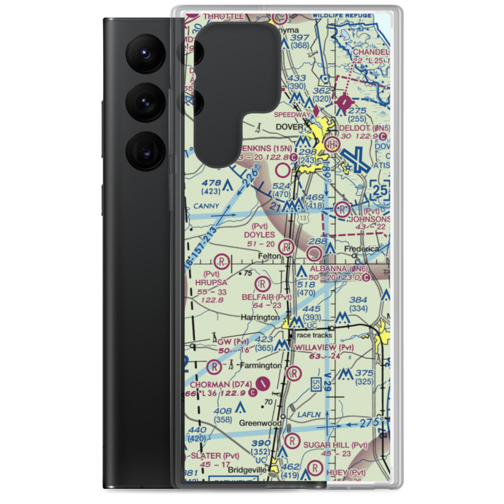 Doyle's Airport (DE00) VFR Sectional Samsung Case Samsung Galaxy S22 Ultra model shown