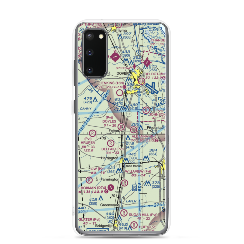 Doyle's Airport (DE00) VFR Sectional Samsung Case Samsung Galaxy S20 model shown