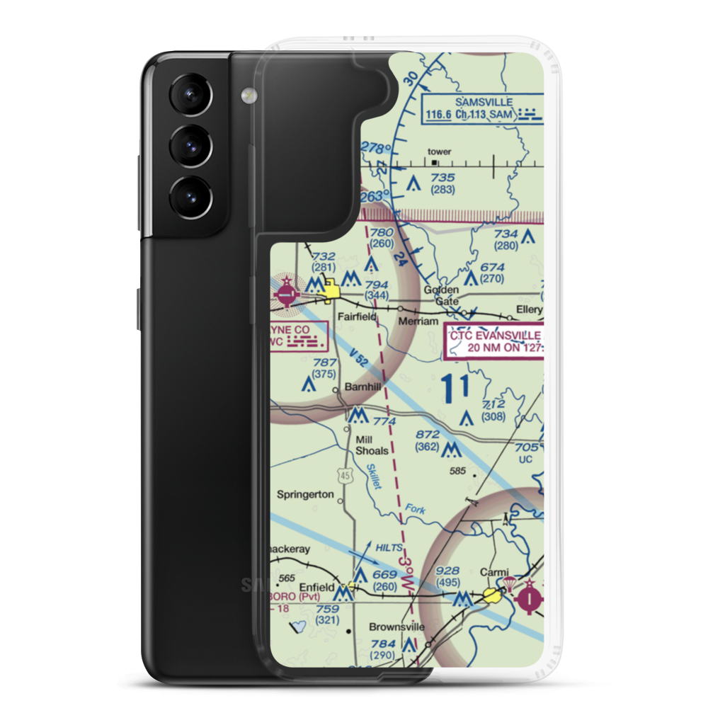 Dozier Airport (57IS) VFR Sectional Samsung Case Samsung Galaxy S21 Plus model shown