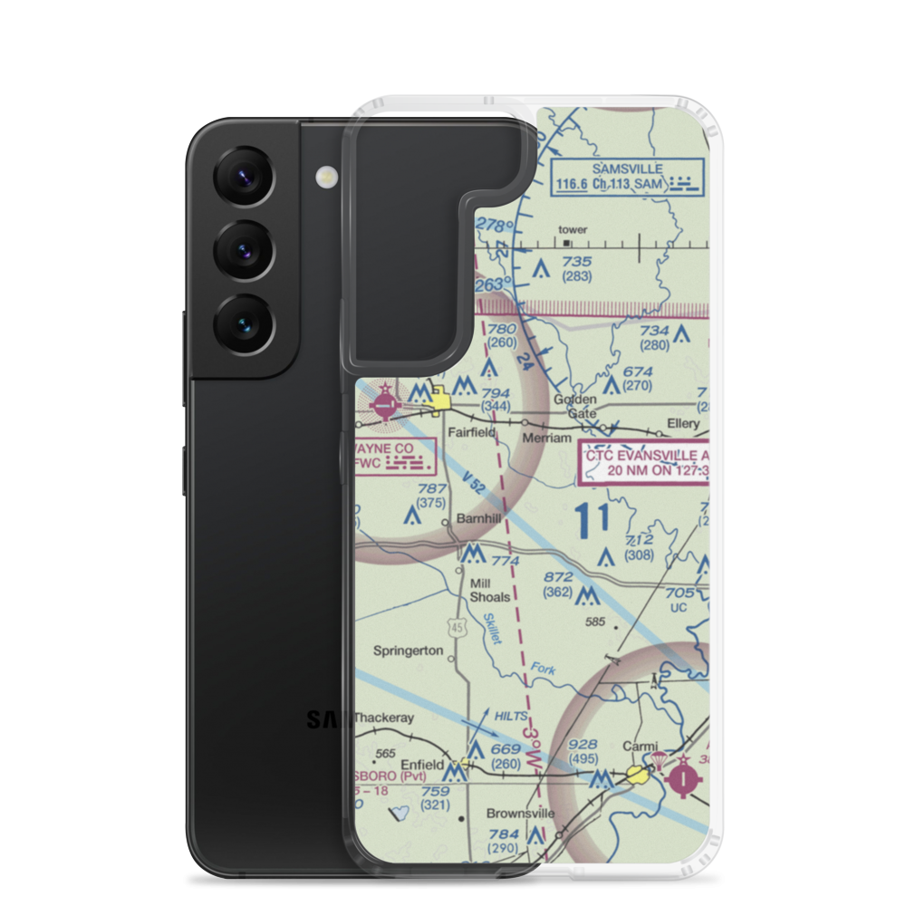 Dozier Airport (57IS) VFR Sectional Samsung Case Samsung Galaxy S22 model shown