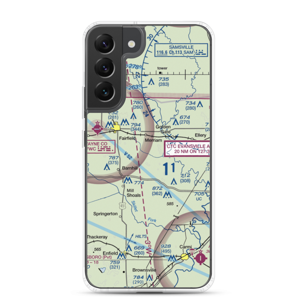 Dozier Airport (57IS) VFR Sectional Samsung Case Samsung Galaxy S22 Plus model shown