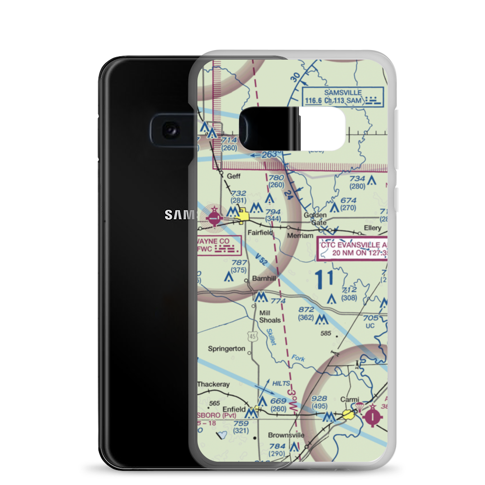 Dozier Airport (57IS) VFR Sectional Samsung Case Samsung Galaxy S10e model shown