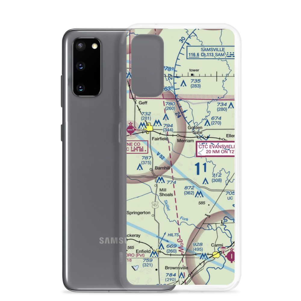 Dozier Airport (57IS) VFR Sectional Samsung Case Samsung Galaxy S20 model shown