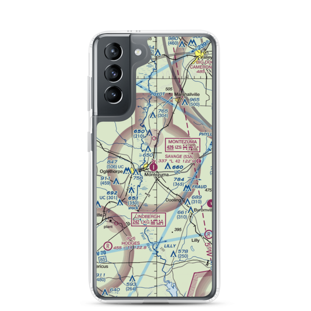 Dr. C P Savage Sr. Airport (53A) VFR Sectional Samsung Case Samsung Galaxy S21 model shown