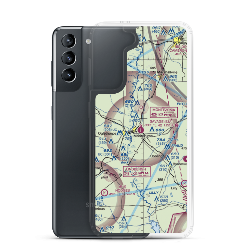 Dr. C P Savage Sr. Airport (53A) VFR Sectional Samsung Case Samsung Galaxy S21 model shown
