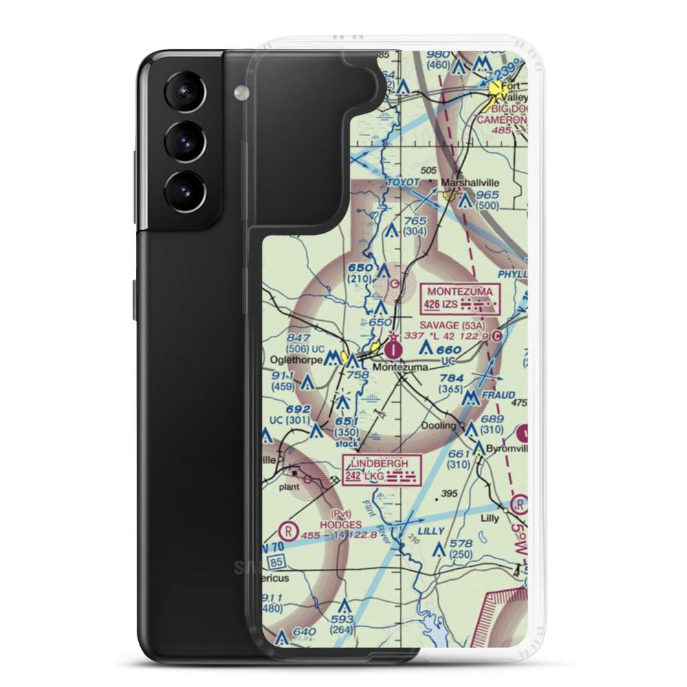 Dr. C P Savage Sr. Airport (53A) VFR Sectional Samsung Case Samsung Galaxy S21 Plus model shown