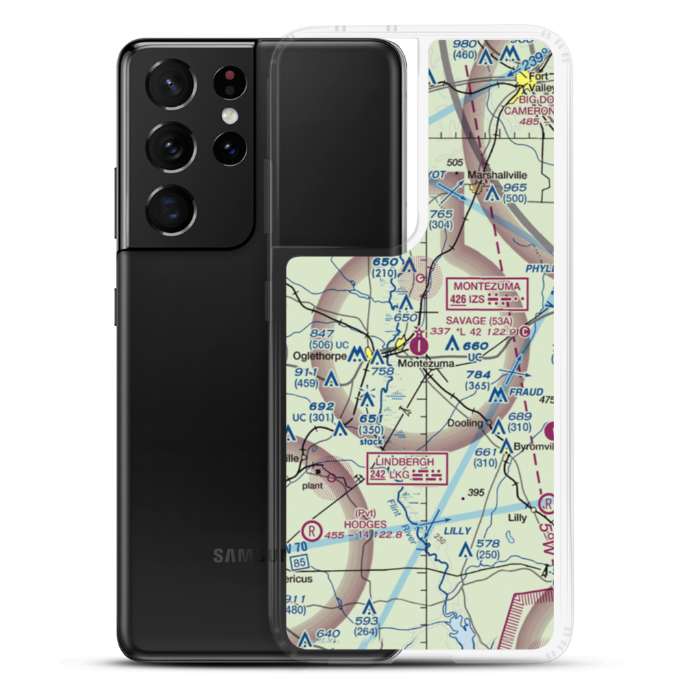 Dr. C P Savage Sr. Airport (53A) VFR Sectional Samsung Case Samsung Galaxy S21 Ultra model shown