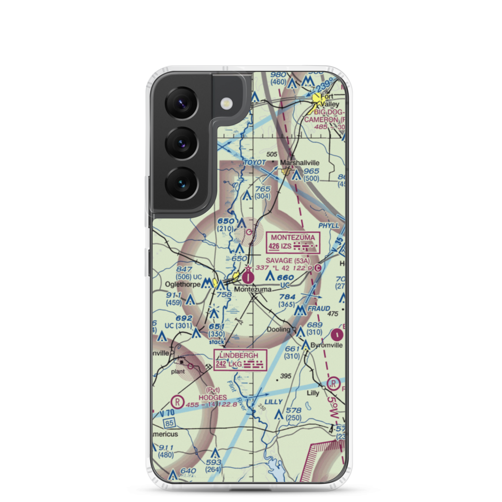 Dr. C P Savage Sr. Airport (53A) VFR Sectional Samsung Case Samsung Galaxy S22 model shown