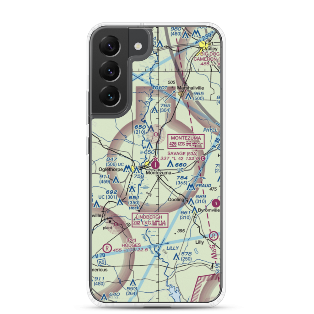 Dr. C P Savage Sr. Airport (53A) VFR Sectional Samsung Case Samsung Galaxy S22 Plus model shown